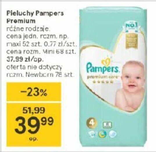 pieluchy pampers tesco