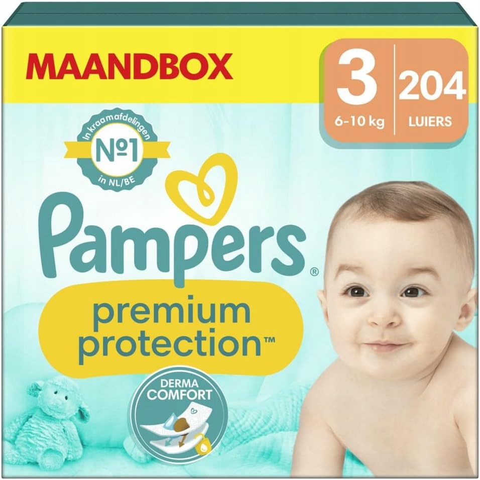 pieluchy premium care rozmiaro 3 204 szt pampers