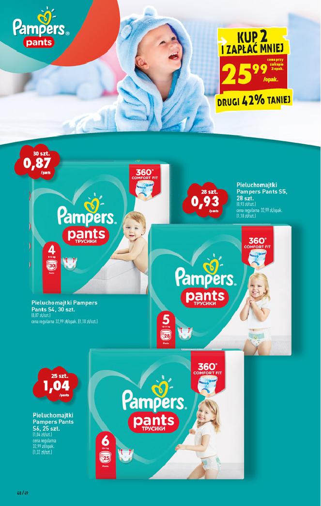 promkcje pieluchy pampers.lants