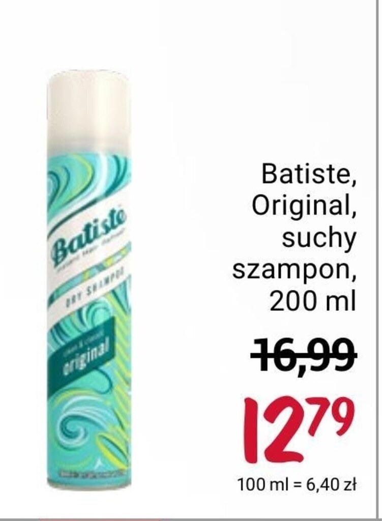 suchy szampon batiste cena rossmann