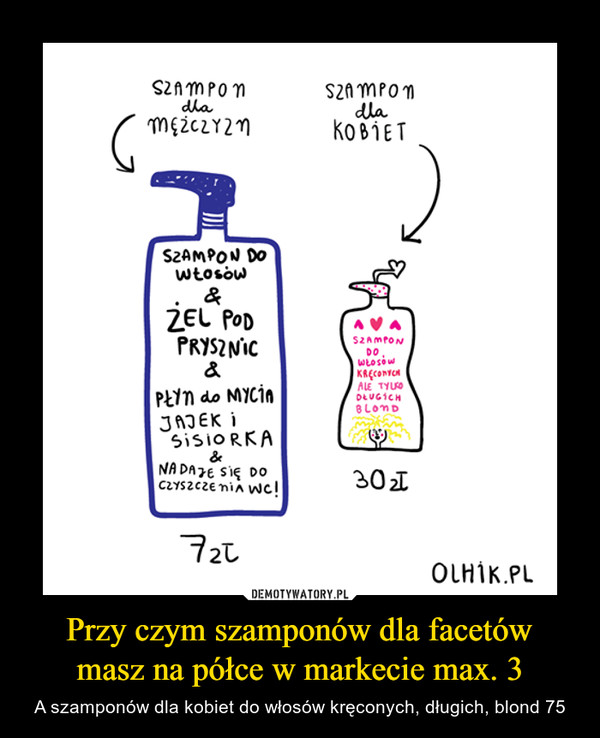 szampon dla mężczyzn śmieszne