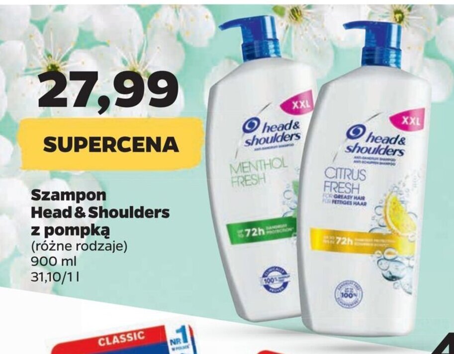 szampon head shoulders z pompka