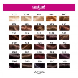 szampon koloryzujący loreal casting paleta kolorów