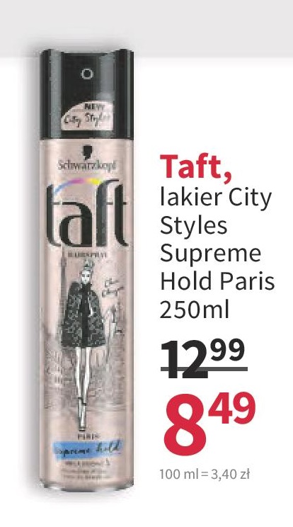 taft city styles lakier do włosów paris supreme hold