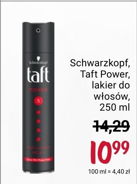 taft lakier do włosów 4 rossmann cena