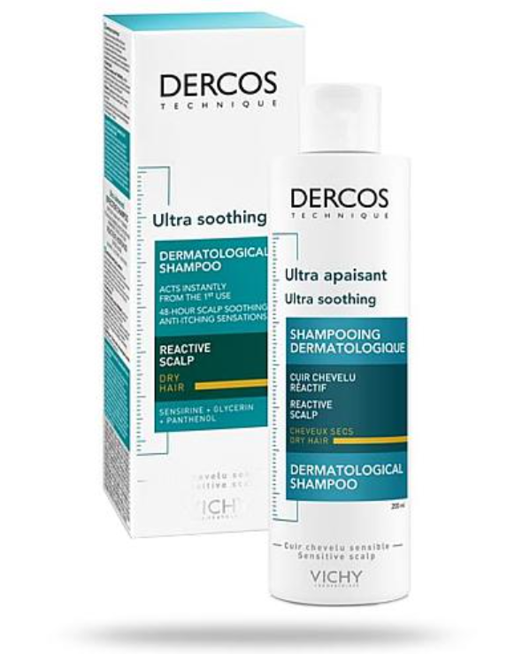 vichy dercos szampon ultrakojący dla reaktywnej skóry głowy 390 ml