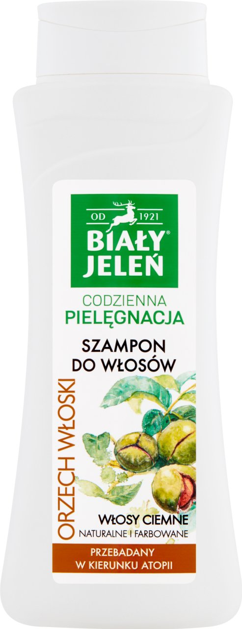 włoski szampon od włosów różowy biały